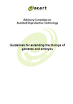 Guidelines for extending the storage of gametes and embryos